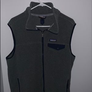 Patagonia Synchilla Lg Vest, Grey/Navy Blue